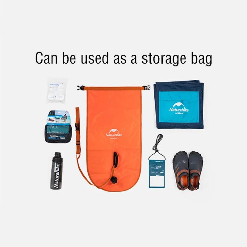 Водонепроницаемая сумка Naturehike 28L Надувная для плавания и мин двойной воздушный