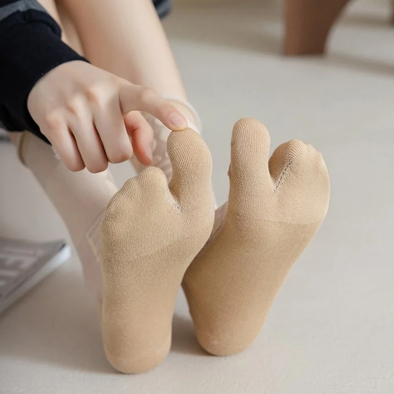 Летние длинные носки женские тонкие кавайные чулки в японском стиле с разрезом