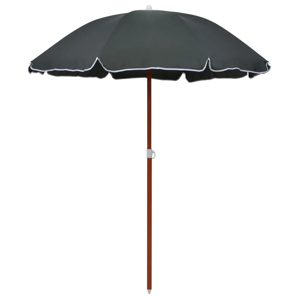 

Parasol with Steel Pole 180/240cm Anthracite Outdoor Stand Sun Visor Base Ultraviolet-proof Garden Sunshade Patio Umbrella