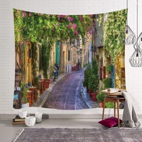 nordic european town home decor hippie wall hanging aesthetic cheap polyester tapestry dorm decor background cloth table cloth