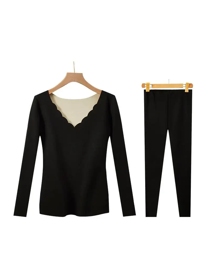 Термобелье золотого флиса для мужчин и женщин с двухслойным комплектом из