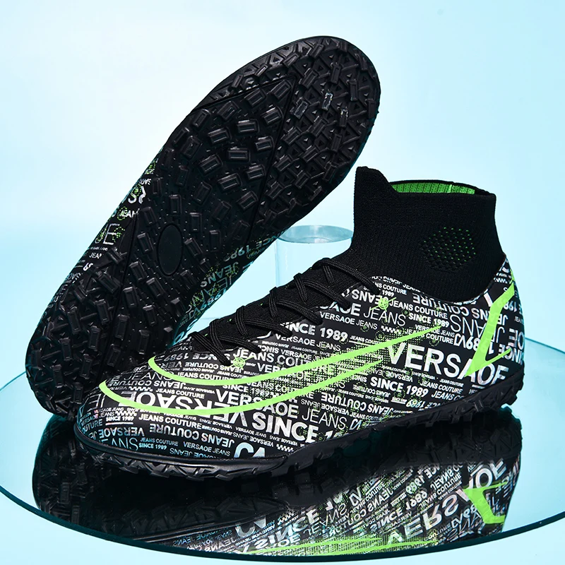 High Top Men Soccer Shoes Futsal Kid Football Sneakers Indoor Sports Shoes Professional Training TF Shoes zapatillas de futbol
