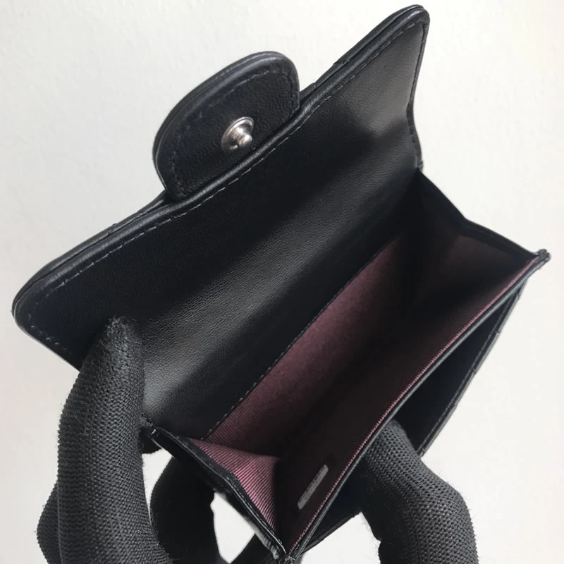 Luxury Classical Women Bag Brand Fashion Sheepskin Leather Business Card Holder Genuine Leather Credit Card Holder