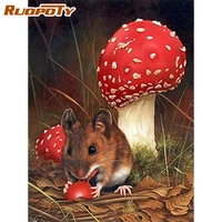 ruopoty 60x75cm frame picture painting by numbers kits hamster wall coloring by numbers acrylic paint picture for home decors
