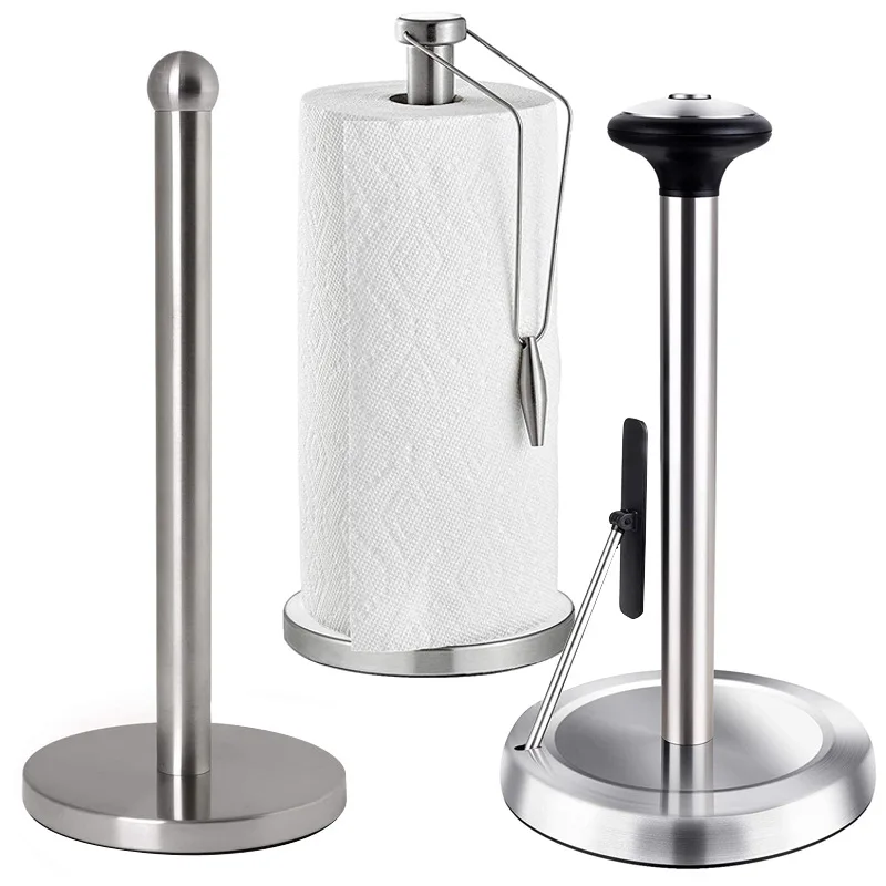 Holder Stand  For Home Kitchen Countertop Living Room Vertical Paper Roll Holder Wj814