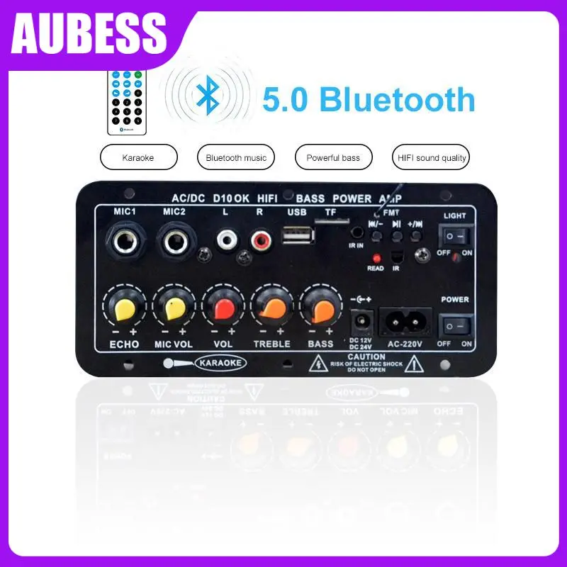 

12v 24v Digital Stereo Amplifier Durable Board Subwoofer Portable Multifunctional Car Accessories Remote Control
