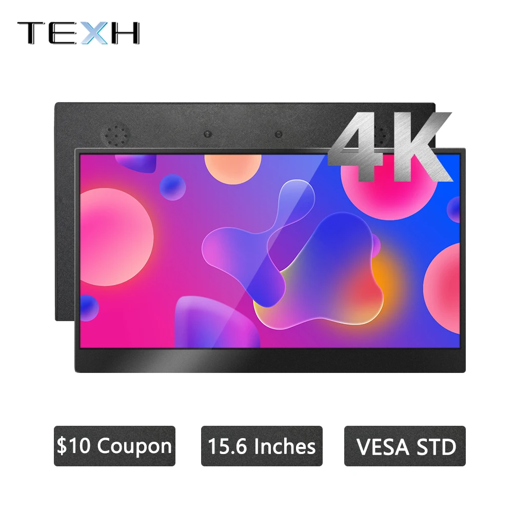 

15.6 Inches 4K 100%sRGB Gaming Portable Monitor For PS4 5 Switch Xbox Laptop PC Gamer HDR IPS Panel VESA Support Second Screen