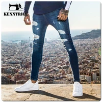 kenntrice denim pants mens ripped skinny streetwear fit style stylish fashion jeans free shipping slim casual for man designer