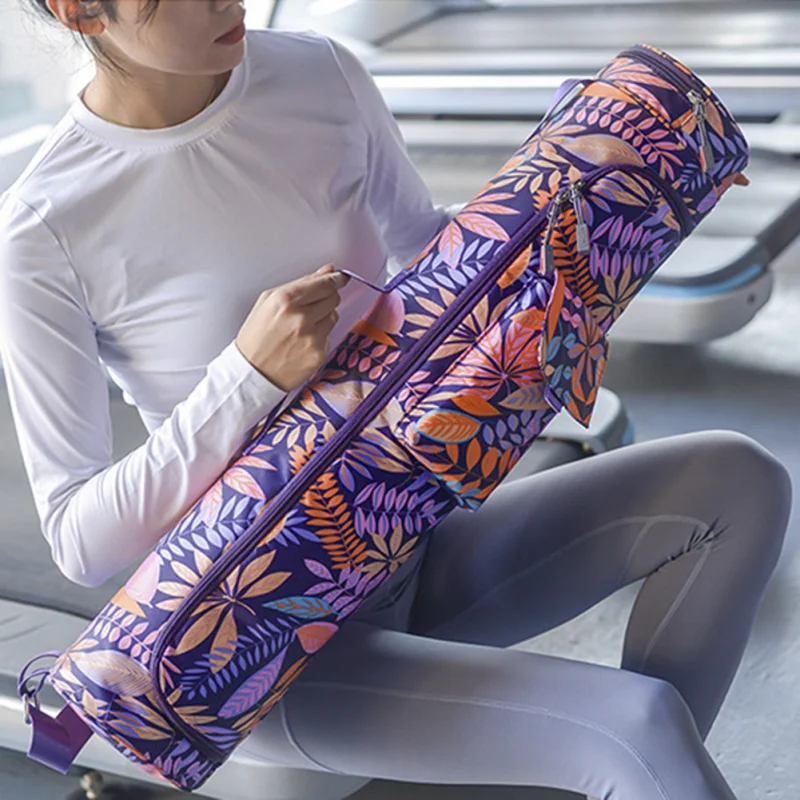 Printed Yoga Bag Yoga Mat Bag Men Women Sports Mat Bag Pilates Mat Backpack Fitness Dance Gym Mat Cover Sports Backpack