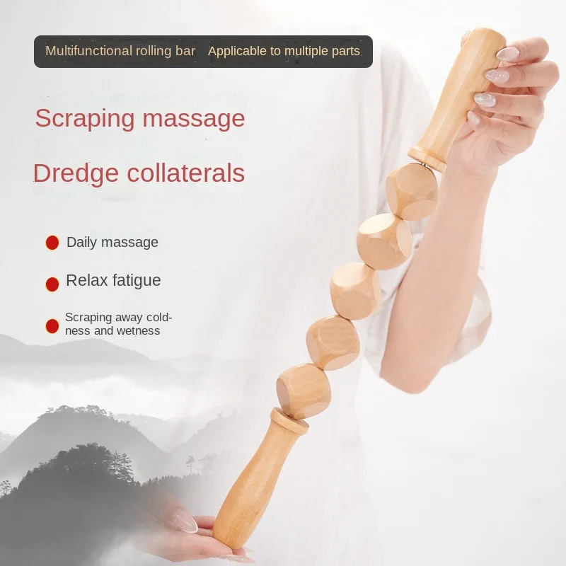 

Деревянный массажер, массажная палочка из массива дерева для антицеллюлитного скобления, стимулирует кровообращение, снимает боль в мышца...