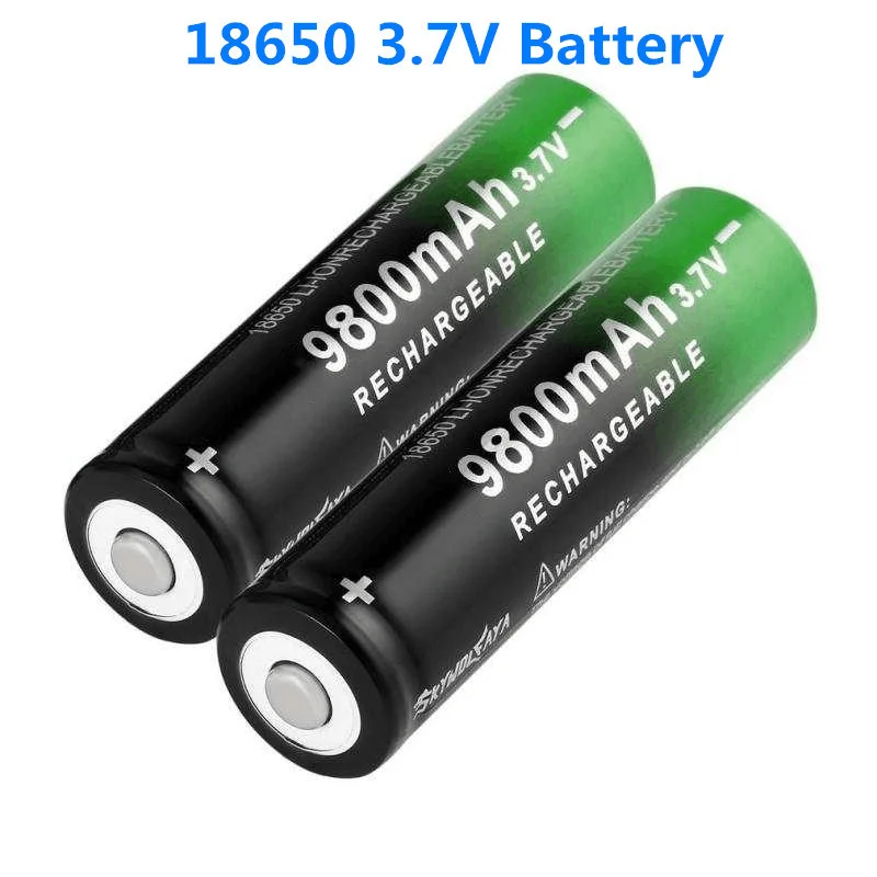 

3.7V 9800mAh Lithium-ion 18650 Battery for Flashlight LED Lamp Toy Mouse Rechargeable Battery 18650 Free of Freight