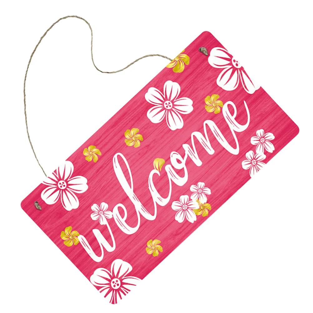 

Welcome Sign for Front Door Wooden Hanging Welcome Sign Flower Farmhouse Welcome Sign