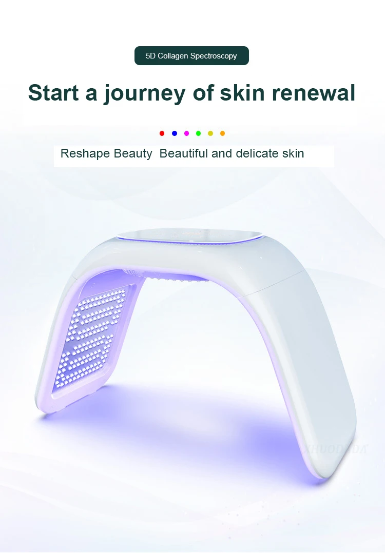 

7 Colors 5D Spectrometer POT LED Facial Machine Led Face Lght Therapy Anti Acne Removal Facial Skin Rejuvenation Beauty Machine