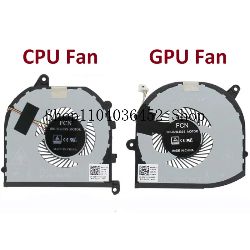 Новый вентилятор охлаждения процессора и графического для ноутбука Dell Precision 5530