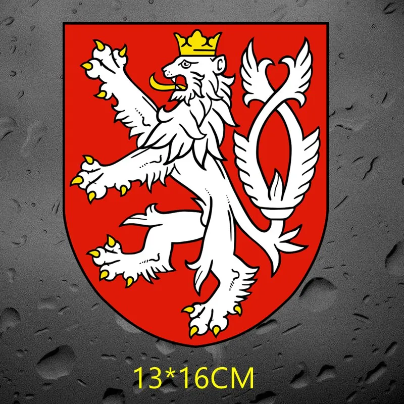 

Tri Mishki WCS692 герб Чешская Республика автомобильные стикеры цветные Переводные изображения аксессуары для мотоциклов наклейки