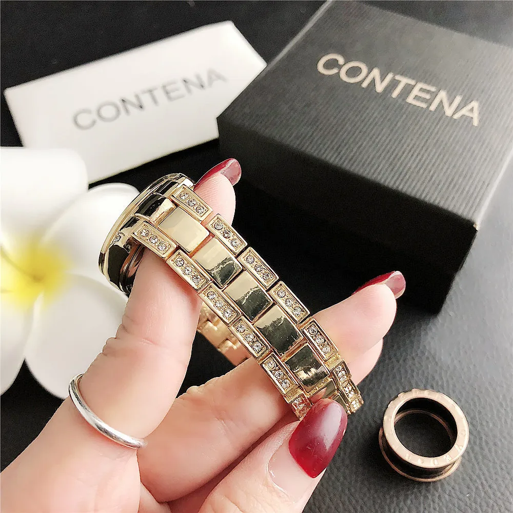 Reloj Mujer New Gold Watch For Woman Fashion Rhinestone Women Quartz Luxury Wristwatch Ladies Watch Women Watch Relogio Feminino