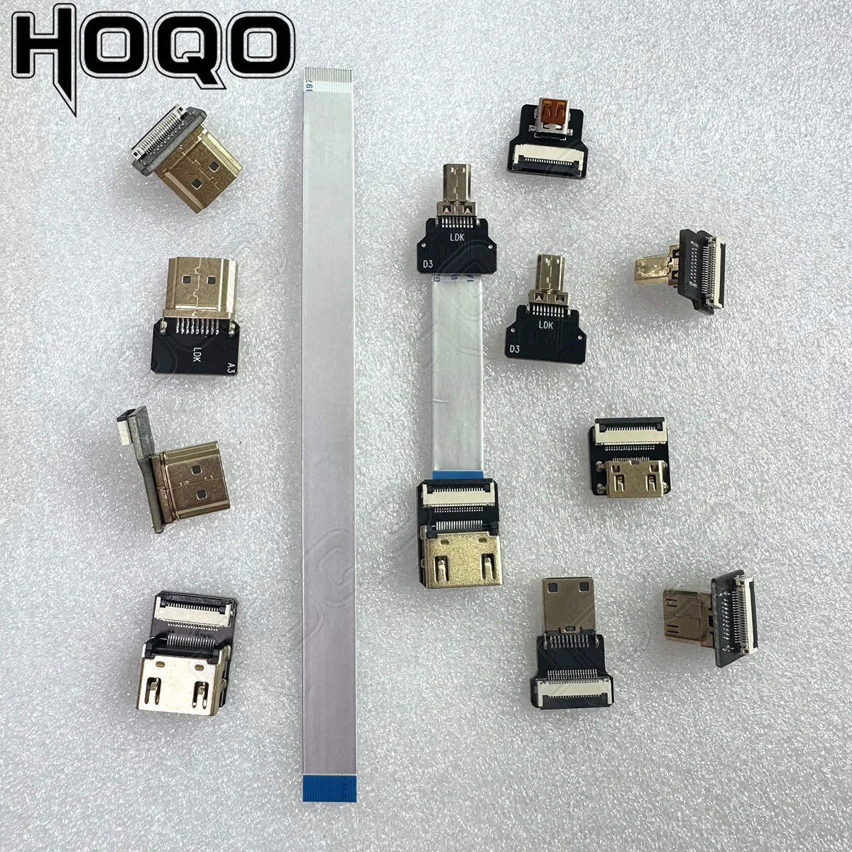 Фото Гибкий плоский FPC-кабель Ribbon FPV HDMI с защитой от помех для Raspberry Pi 4 Micro Mini HDMI №1