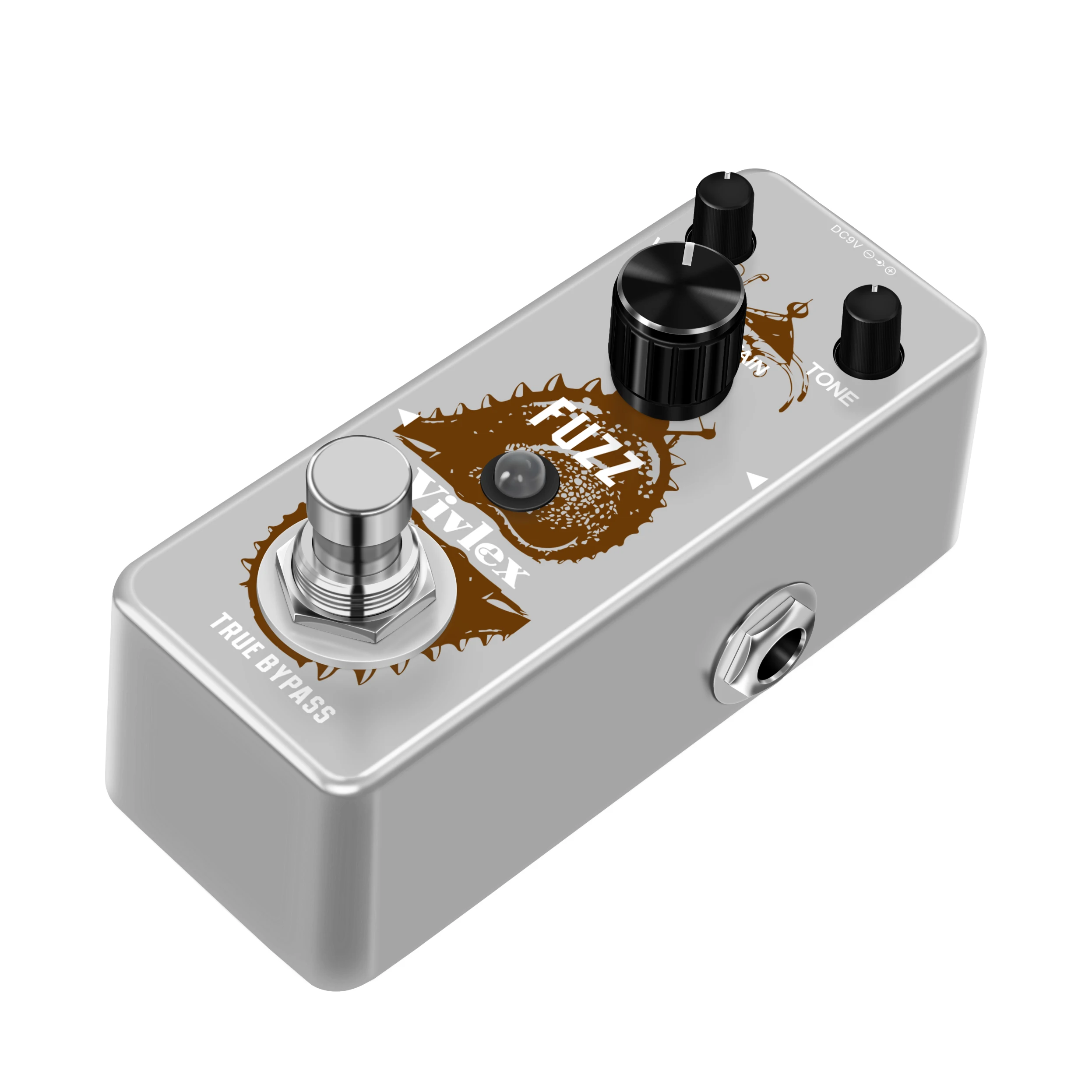 Vivlex LEF-306 Fuzz Pedal For Electric Guitar & Bass Traditional Fuzz Effect Full Metal Shell ​True Bypass