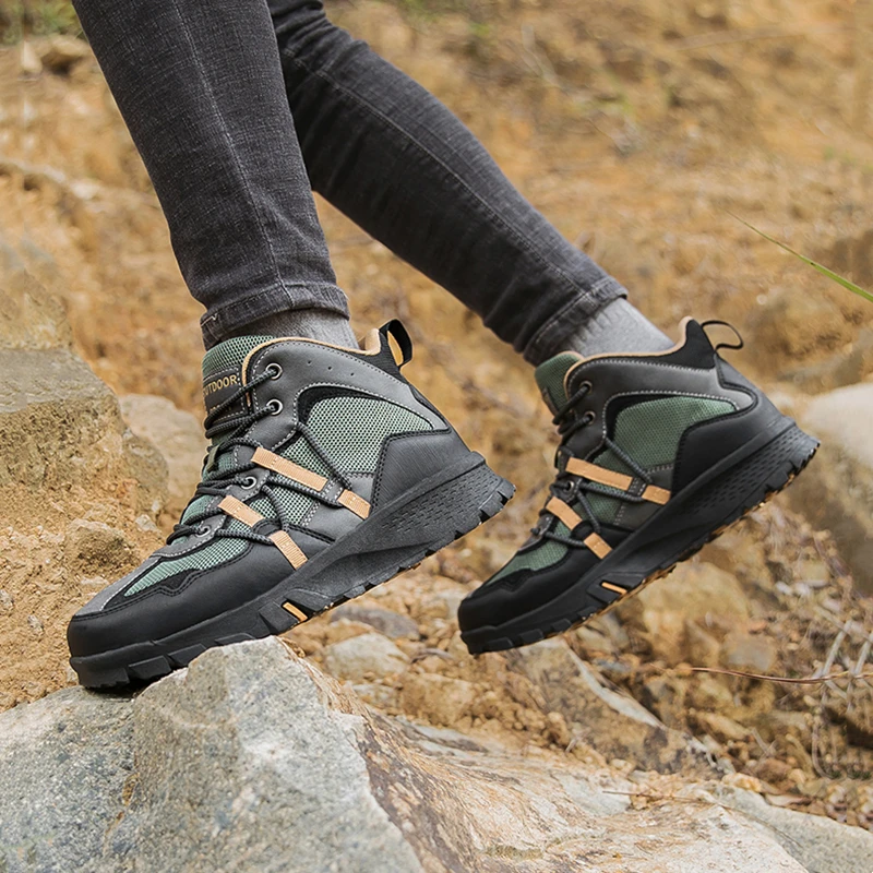 Outdoor Sport Hiking Shoes Men Trail Trekking Mountain Climbing  Boots Mens Sneakers High Quality Fashion 2022 Trail Running
