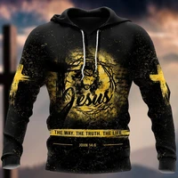 brand hoodie jesus tattoo 3d printing mens sweatshirt harajuku streetwear zipper pullover jacket casual sportswear model 28