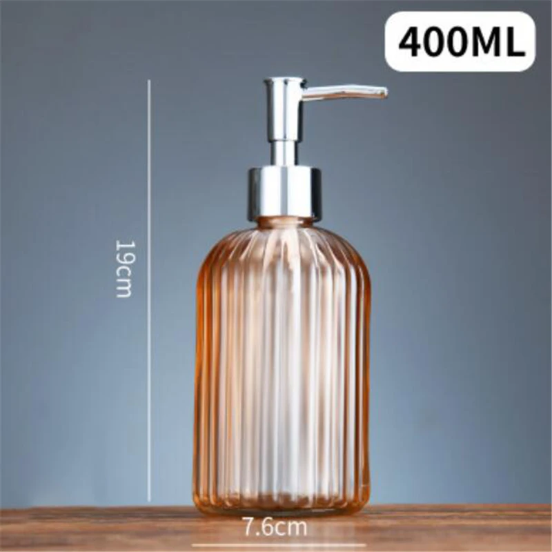 Высококачественный большой 400 мл ручной дозатор мыла прозрачный стеклянный