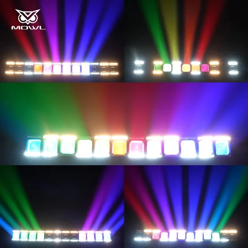 Фото Светодиодный матричный прожектор 12x60W RGBW Halo Ring Swing Beam с эффектом Wash, DMX-управлением для концертов, дискотек и сценической проекции №2