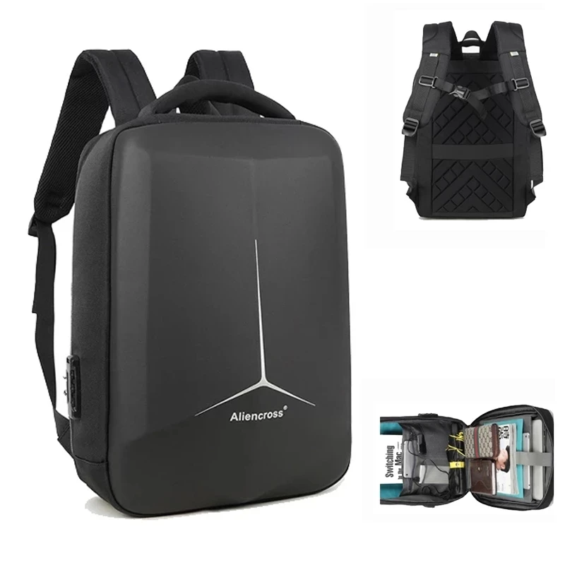 

Men's Waterproof USB Laptop Backpack PVC Anti-theft Reflective Notebook Rucksack Business Travel Backpack For Male Female Women