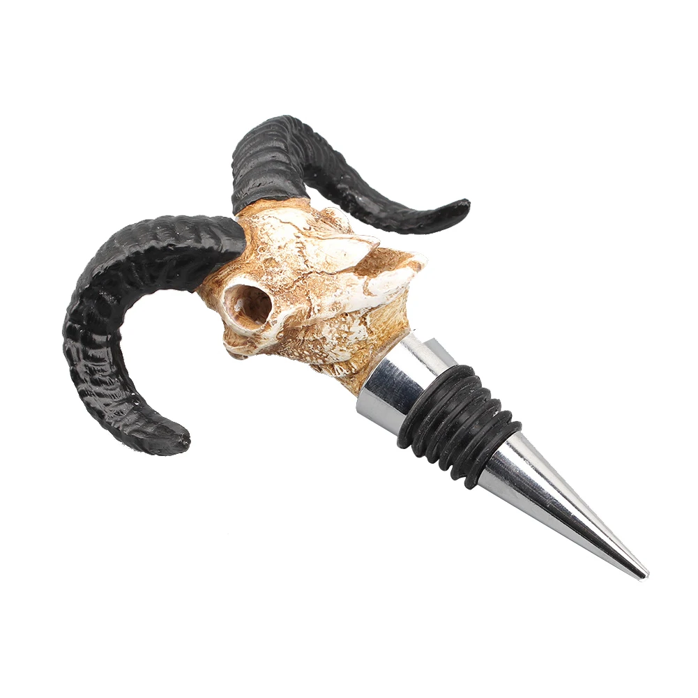 

Reusable Barware Wine Stopper Bar Champagne Sealer Bottle Cork Animal Skull Plug Manual Leak Proof Easy Apply Party Beer Cap