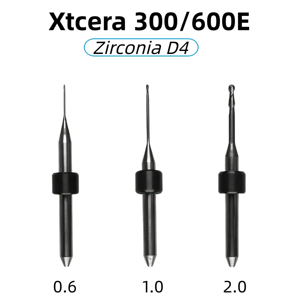 Фото Стоматологические фрезерные боры Xtcera 300/600E для циркония, литий-дисиликат, ПММА, металлические лабораторные материалы, DC NC D4, стоматологические шлифовальные инструменты №2