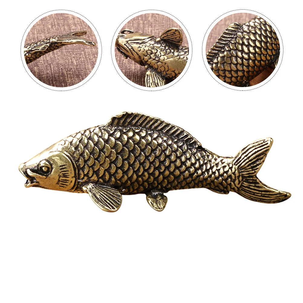 

Decorative Copper Carp Desktop Carp Adornment Home Small Carp Decoration