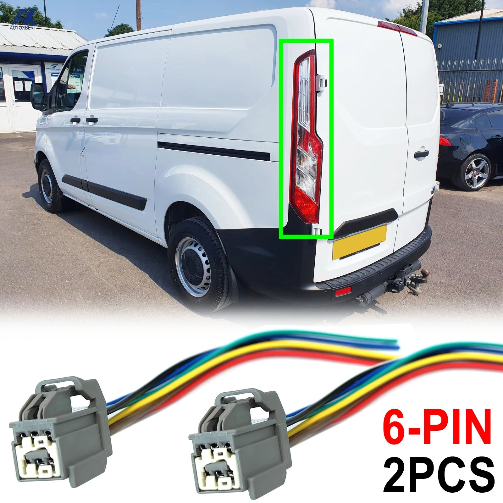 

2 шт. для Ford Transit Custom Tourneo Mk8 Mk9 2014-2025 разъем жгута заднего фонаря, предварительно смонтированный 1829122