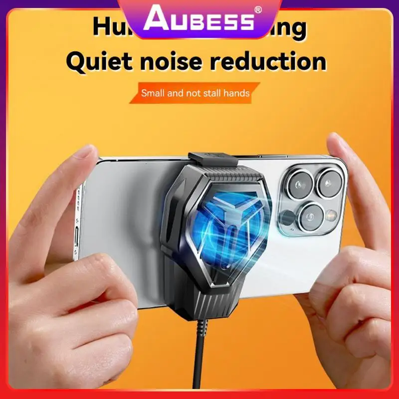 

Plastic Phone Back Cooler Silent Heat Dissipation Mobile Phone Radiator Portable Fast Cooling Mobile Phone Accessories Mini