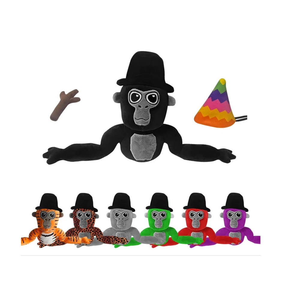 Плюшевая игрушка-горилла 20 см мягкий и милый персонаж аниме для украшения дома