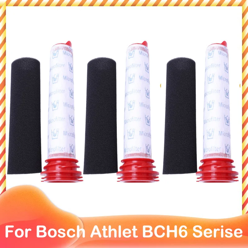 

Сменный Набор фильтров Hepa / Foam для Bosch Athlet BCH6 Serise BCH65PET BCH6L2560, запасной беспроводной пылесос