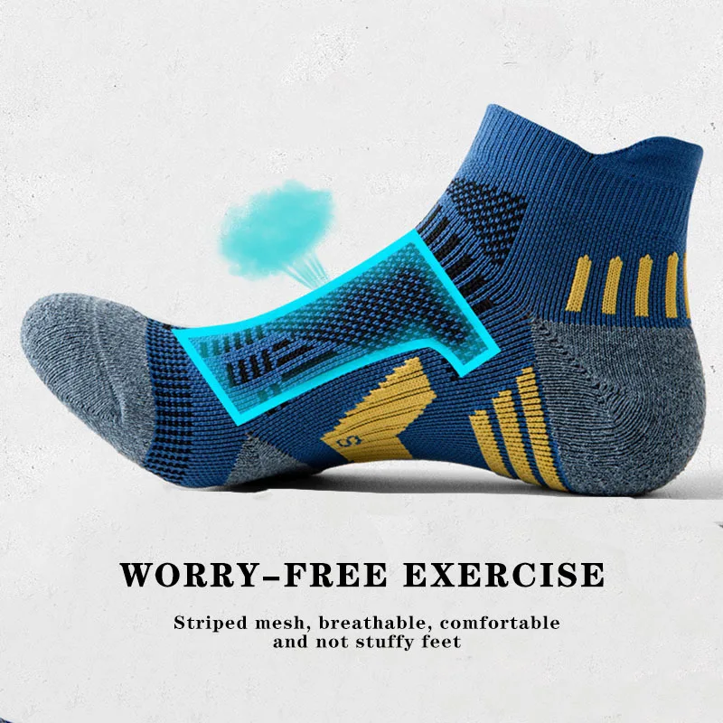 GYMIGO 4 Pairs Women Sports socks Professional Basketball Socks Towel Socks Non-slip Sweat-absorbent Training Sports Socks