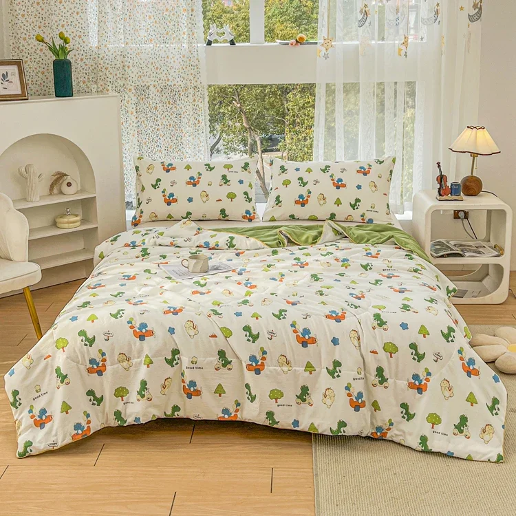 Одеяло с милыми динозаврами для мальчиков мультяшное постельное белье мягкое