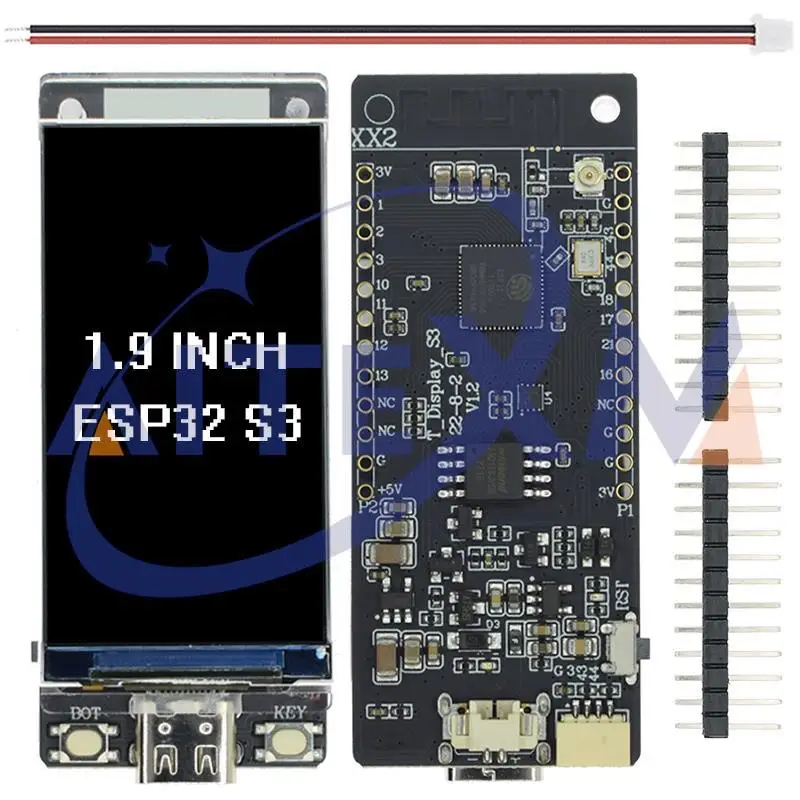 

Плата разработки ESP32 S3, совместимая с Wi-Fi и Bluetooth, 1,9 дюйма, для Arduino