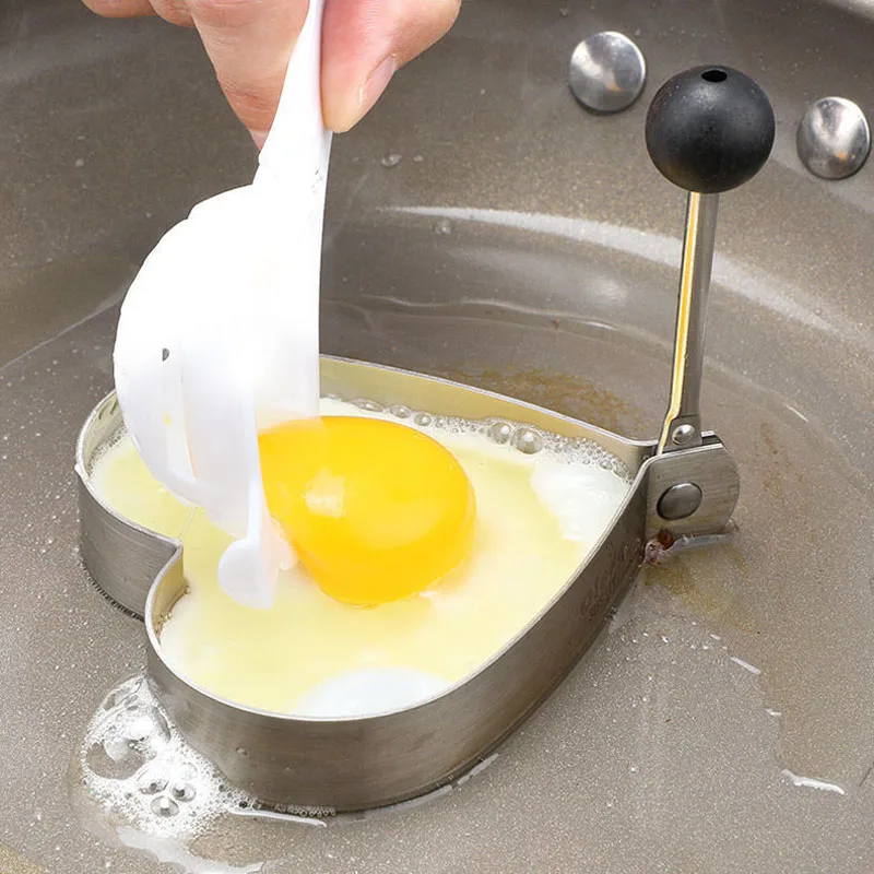 

Stainless Steel Fried Egg Pancake Love Flower Shaper Omelette Molds Cooking Tool Breakfast Kitchen Accessories For Baking Gadget
