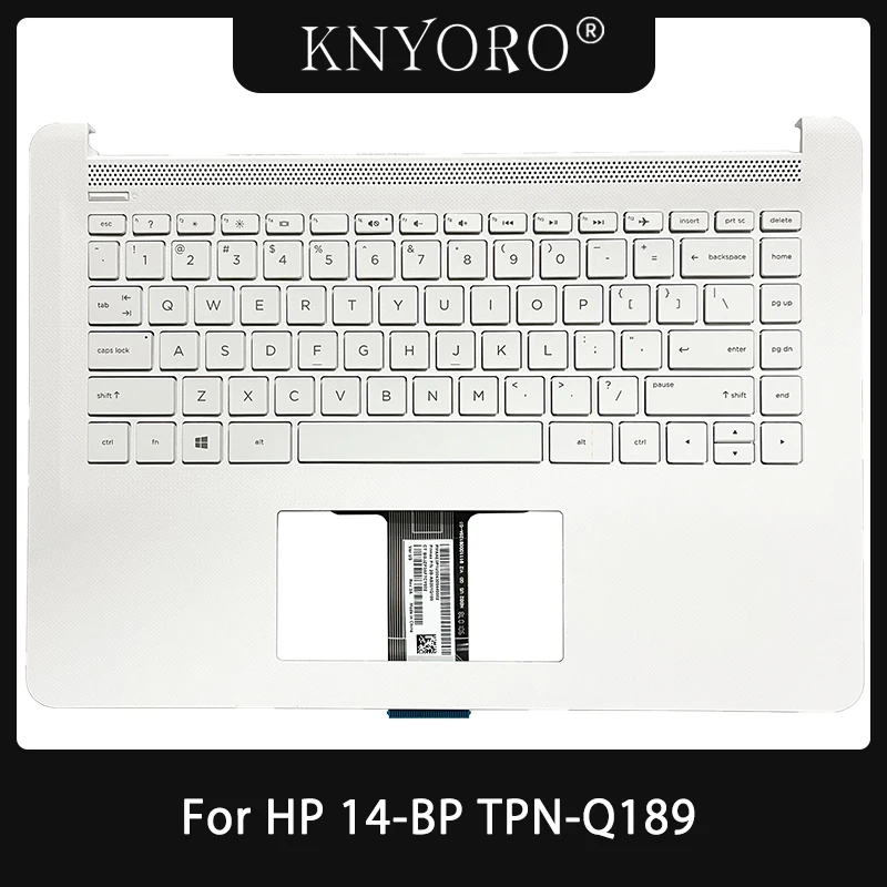 

NEW US Keyboard Laptop Top Case For HP 14-BP TPN-Q189 Upper Palmrest Housing Cover Topcase White C Shell Keyboard English