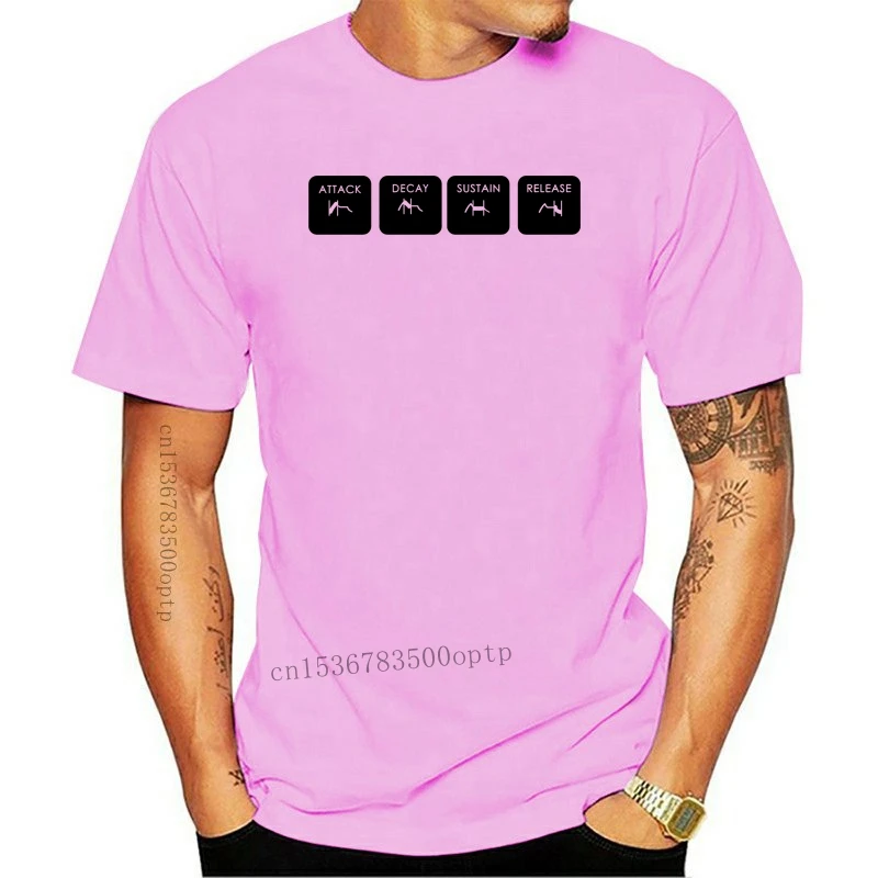 2022, футболка, Мужская футболка ADSR, 100% хлопок, синтезатор Moog, производитель музыки Roland Ableton
