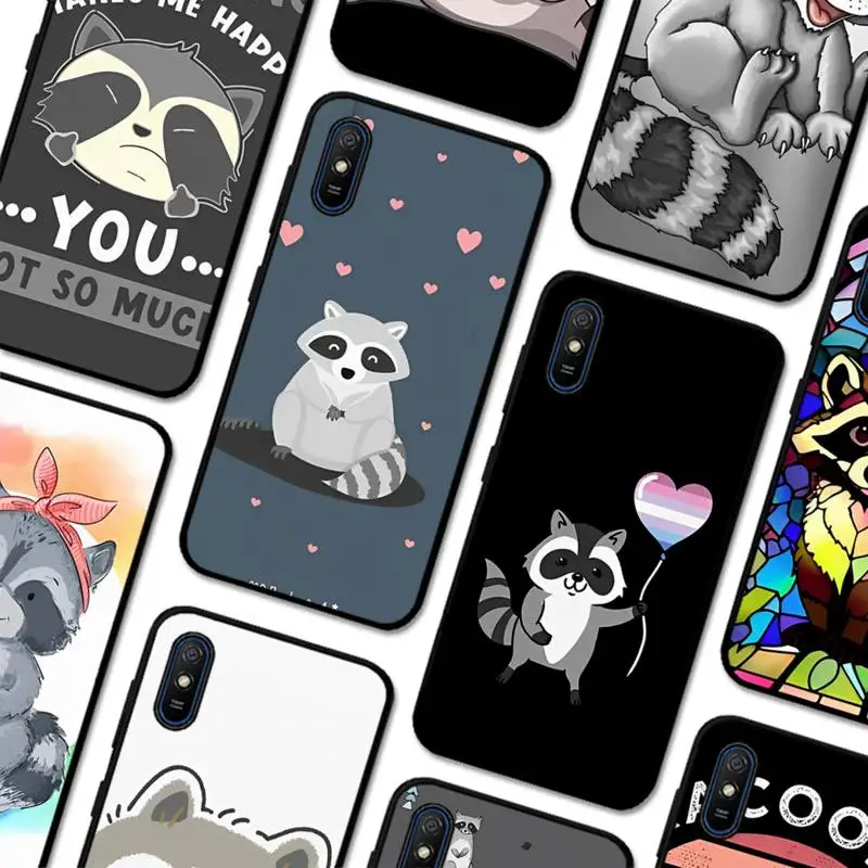 

Animal Raccoon Art Phone Case for Redmi 5 6 7 8 9 A 5plus K20 4X S2 GO 6 K30 pro