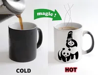 Wrestling Panda Coffee Mugs Cocoa Caffeine Cereal Milk Cup Funny Unique Mugs Heat Reveal Magical Morph Mugen Teaware Coffeeware