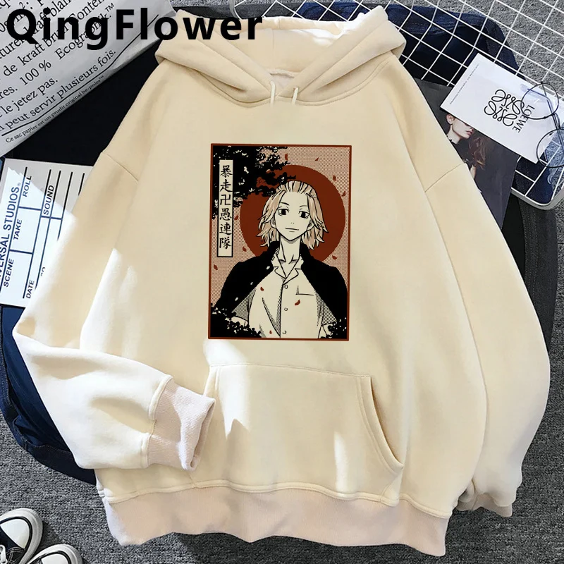

Мужские толстовки с капюшоном Manjiro Sano, черные толстовки в стиле аниме, одежда в Корейском стиле Харадзюку