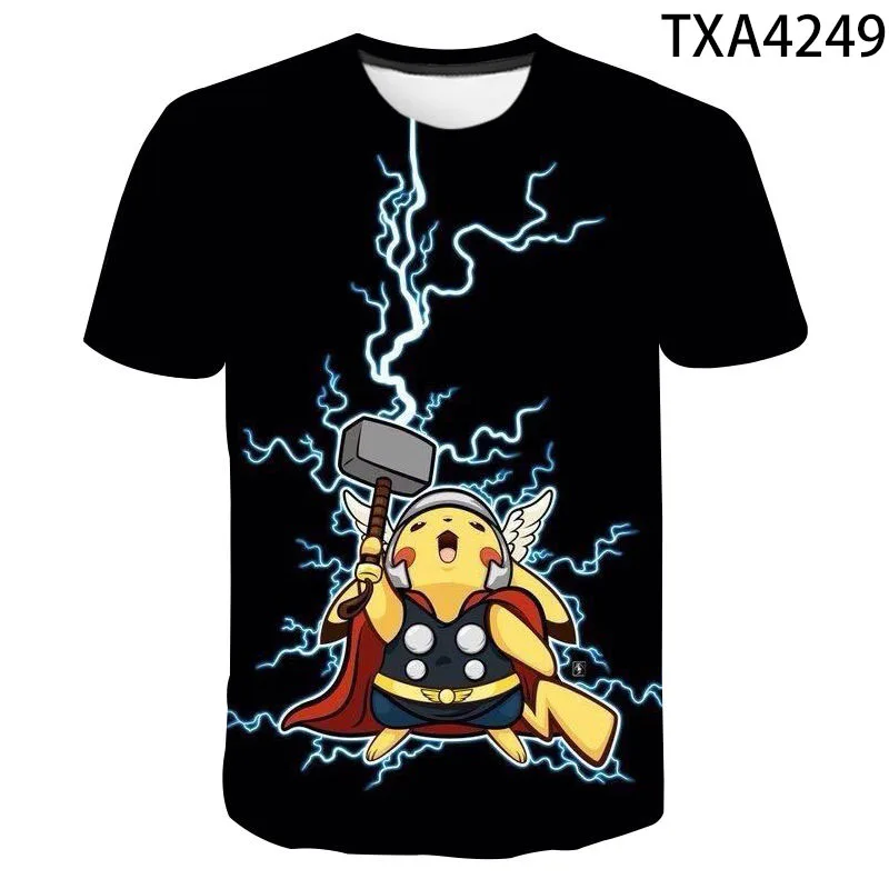 

Summer New Casual Short Sleeve Cartoon Anime 3D Print T Shirt Boy Girl Kids Fashion Streetwear Men Women Children Cool Tops Tee