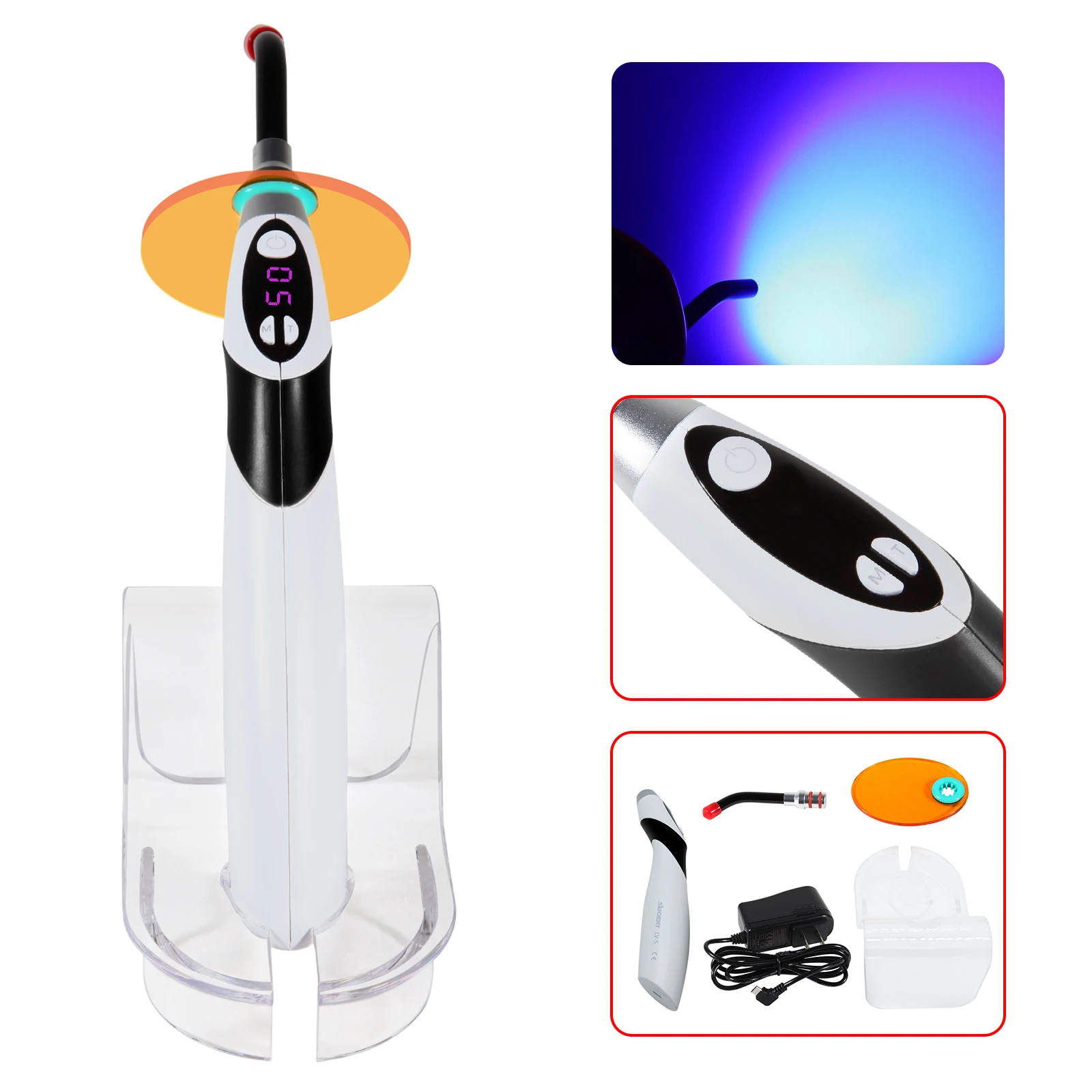 2 режима стоматологической беспроводной полимеризационной лампы Беспроводная