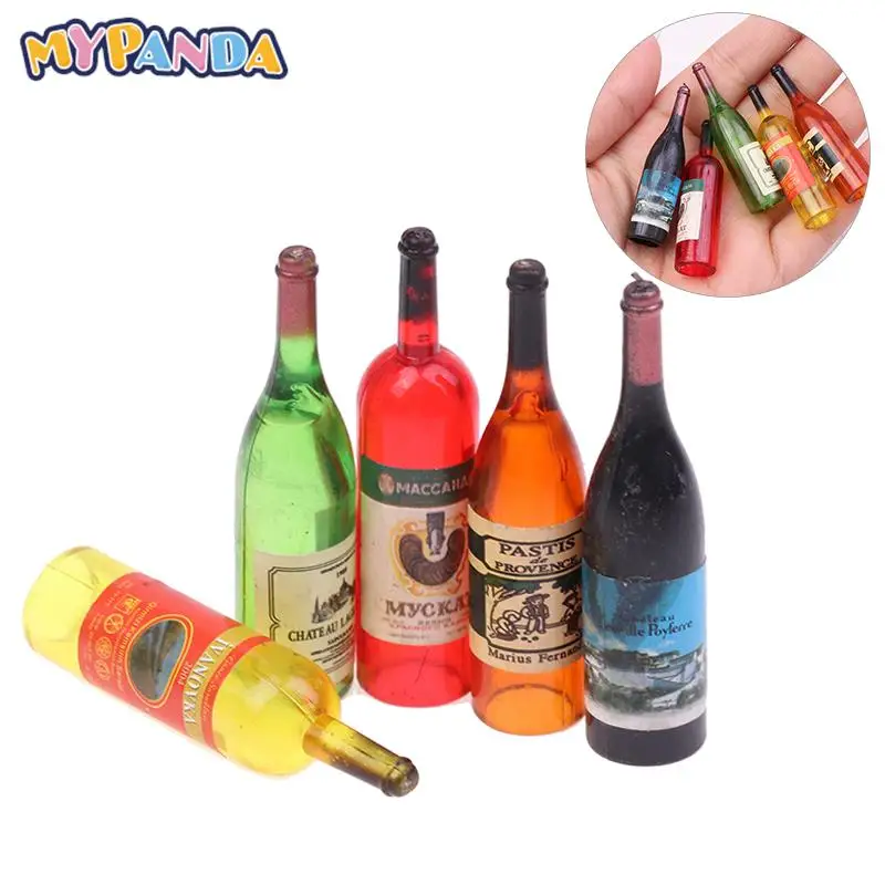 

5 шт./компл. Миниатюрные аксессуары для кукольного домика семейный набор имитация напитков модели игрушек для украшения кукольного домика