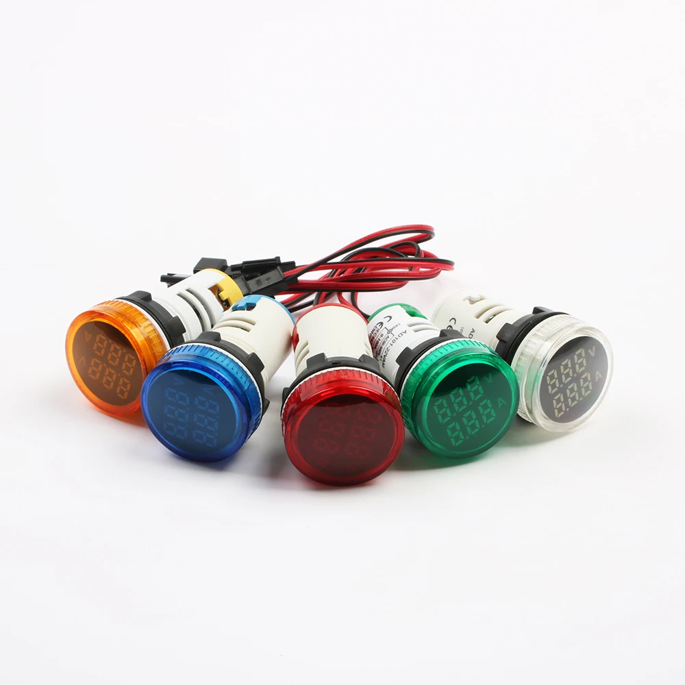 Мини-цифровой вольтметр-амперметр 22 мм переменного тока 50-500 В 0-100 А тестер