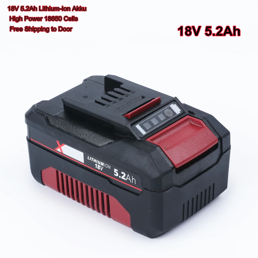 

Factory New 18V 5.2Ah Lithium-Ion AKKU Battery for 4511481 for Einhell 18V Power X-Change Power Tools, Free Shipping