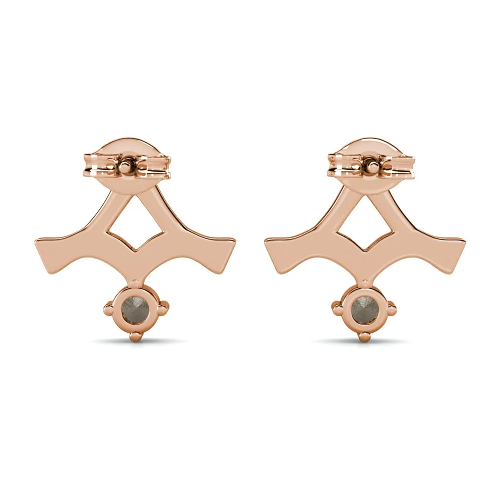 Фото Daisini Lambda Shape Design Модные украшения, украшенные кристаллами Сваровски для женщин, серьги-гвоздики Trenday Luck №3