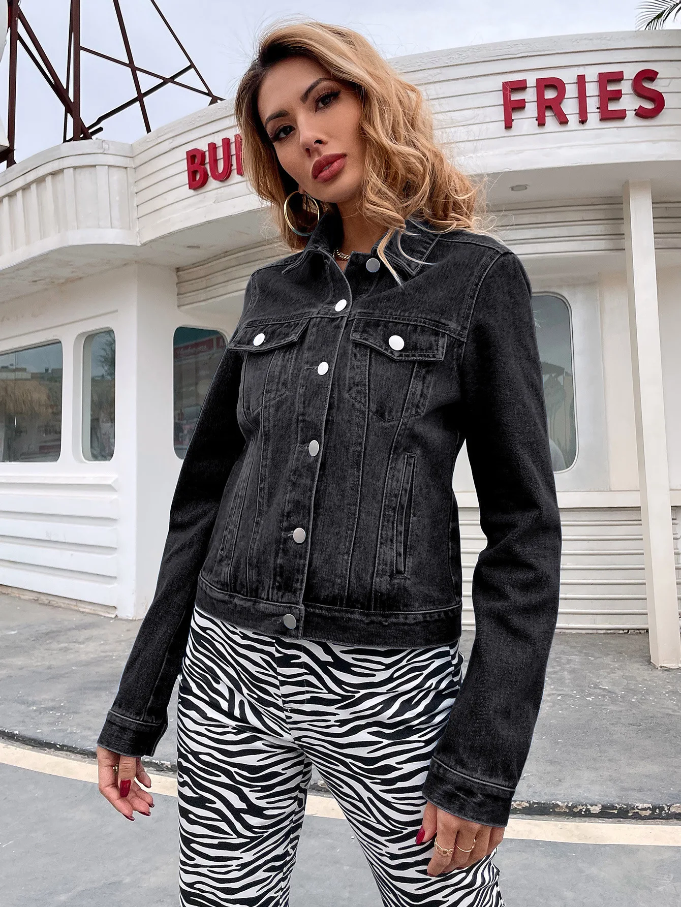 Женское джинсовое пальто однобортный Кардиган однотонные куртки с длинным